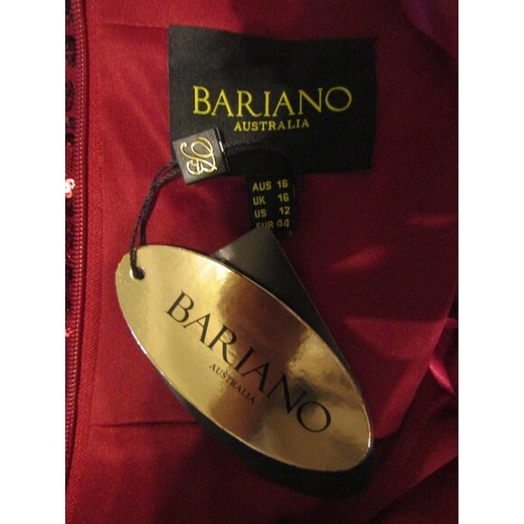 Bariano Fantasy Sequined Flutter Sleeve Dress Long Gown Retails $299 NWT Size 12 - Picture 9 of 11